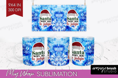 Sarcastic Christmas Quote Mug Wrap - Winter Tie Dye Mug PNG Product Image 1