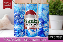 Sarcastic Christmas Quote Tumbler Wrap - Winter Tie Dye PNG Product Image 1