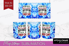 Sarcastic Christmas Quote Mug Wrap - Winter Tie Dye Mug PNG Product Image 1