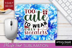 Sarcastic Christmas Quote Mouse Pad Sublimation - Winter Tie Product Image 1