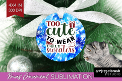 Sarcastic Christmas Quote Ornament PNG - Winter Tie Dye PNG Product Image 1