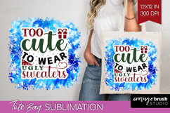 Sarcastic Christmas Quote Tote Bag - Winter Tie Dye Tote Bag Product Image 1