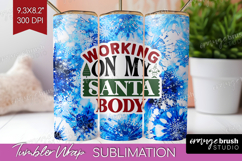 Sarcastic Christmas Quote Tumbler Wrap - Winter Tie Dye PNG Product Image 1