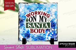 Sarcastic Christmas Quote Slate PNG - Winter Tie Dye Square Product Image 1