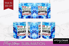 Sarcastic Christmas Quote Mug Wrap - Winter Tie Dye Mug PNG Product Image 1