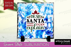 Sarcastic Christmas Quote Slate PNG - Winter Tie Dye Square Product Image 1