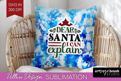 Sarcastic Christmas Quote Pillow Sublimation - Winter Tie Product Image 1