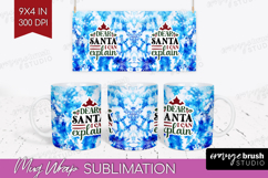 Sarcastic Christmas Quote Mug Wrap - Winter Tie Dye Mug PNG Product Image 1