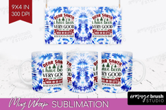 Sarcastic Christmas Quote Mug Wrap - Winter Tie Dye Mug PNG Product Image 1