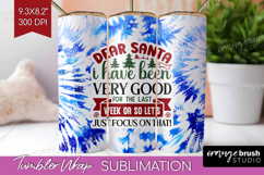 Sarcastic Christmas Quote Tumbler Wrap - Winter Tie Dye PNG Product Image 1