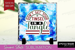Sarcastic Christmas Quote Slate PNG - Winter Tie Dye Square Product Image 1