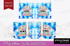 Sarcastic Christmas Quote Mug Wrap - Winter Tie Dye Mug PNG Product Image 1