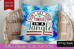 Sarcastic Christmas Quote Pillow Sublimation - Winter Tie Product Image 1