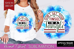 Sarcastic Christmas Quote Round Tshirt Background - Winter Product Image 1