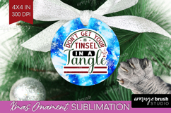 Sarcastic Christmas Quote Ornament PNG - Winter Tie Dye PNG Product Image 1