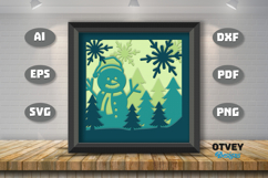 Winter Wonderland 3D Shadowbox Layered Papercut Product Image 1
