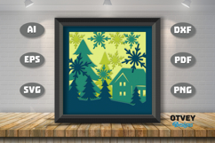 Winter Wonderland 3D Shadowbox Layered Papercut Product Image 1