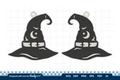 Witch Hat Earring SVG | Halloween Laser Cut Jewelry Product Image 2