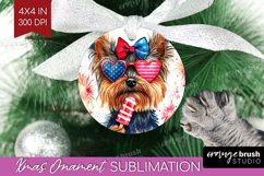 Yorkshire Terrier Dog Ornament PNG 4th Of July PNG Product Image 1