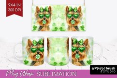 Yorkshire Terrier St. Patricks Day Dog Mug Wrap Dog Mug PNG Product Image 1
