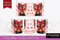 Yorkshire Terrier Valentine Mug Wrap Valentines Day Mug PNG Product Image 1