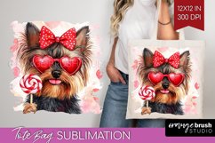 Yorkshire Terrier Valentine Tote Bag Valentines Day Tote Bag Product Image 1