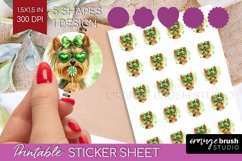 Yorkshire Terrier St. Patricks Day Dog Round Sticker Dog Product Image 1