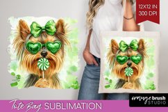 Yorkshire Terrier St. Patricks Day Dog Tote Bag Dog Tote Bag Product Image 1