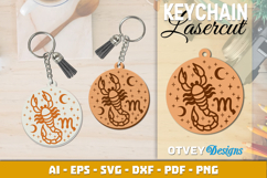 Zodiac Keychain Lasercut | Keychain Design Lasercut Product Image 1