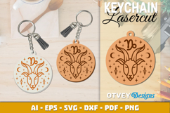 Zodiac Keychain Lasercut | Keychain Design Lasercut Product Image 1