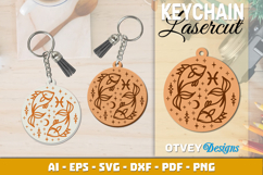 Zodiac Keychain Lasercut | Keychain Design Lasercut BUNDLES Product Image 13
