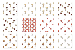 Mushrooms. Illustration in hand draw style. Seamless pattern Product Image 3