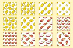 Seamless pattern with tropical fruits. Dragon fruit, pitaya Product Image 2