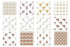 Seamless pattern with forest mushrooms. Fairy mushroom Product Image 3