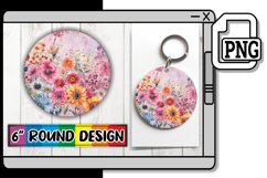 Blossom Burst: Round Sublimation Circles &amp; Coasters Product Image 1