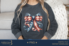 Coquette Bow USA Flag PNG | Girly 4th of July PNG for Tees Product Image 4
