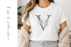 Alphabet, Letters, Monogram, Gray Flowers Product Image 1