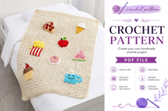 Snack Applique Crochet Snuggle Sack Pattern PDF Product Image 3