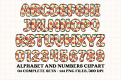 Christmas Alphabet png clipart, christmas letters doodle Product Image 4