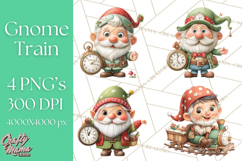 Gnome Train Clipart Holiday Express Clip Art Christmas Product Image 1