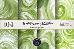 Watercolor Matcha Pattern, Green Wash Texture Product Image 1