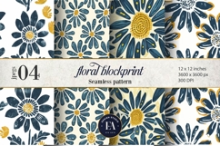 Daisy Floral Pattern | Block Print Daisy Texture Product Image 1