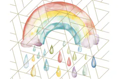 Watercolor Dinosaur and Rainbow PNG Clipart, Baby Nursery Product Image 2
