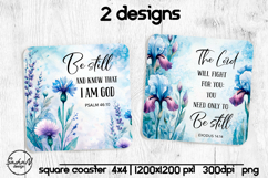 Christian square coaster sublimation designs Product Image 1