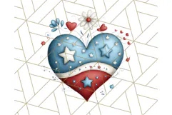 Patriotic Scandinavian Rainbow Clipart PNG, 4th Of July Png Product Image 2