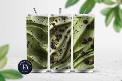 Matcha Ice Cream Pattern, Matcha Dessert Digital Paper Product Image 2