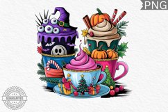Hallothanksmas PNG, Hallothanksmas Coffee Sublimation Product Image 1