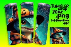 GIFT-WORTHY 20oz Tumbler Template , Halloween Dino Product Image 1