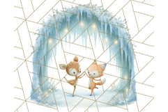 Winter Animal Masquerade Clipart PNG Woodland Animals Product Image 2