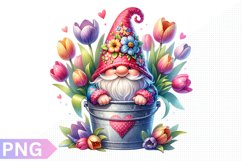 Spring Gnome Clipart - Gnome sublimation PNG Design Product Image 1